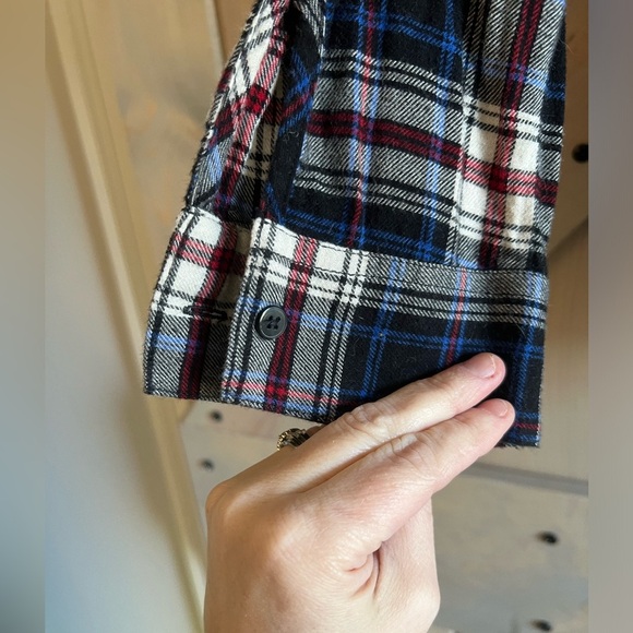 Express Boyfriend Flannel with Sequins - Picture 6 of 9